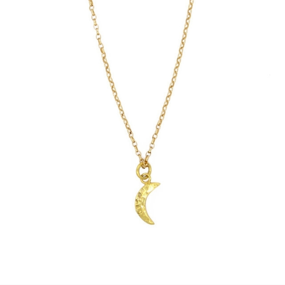 Gold Vermeil Moon Necklace
